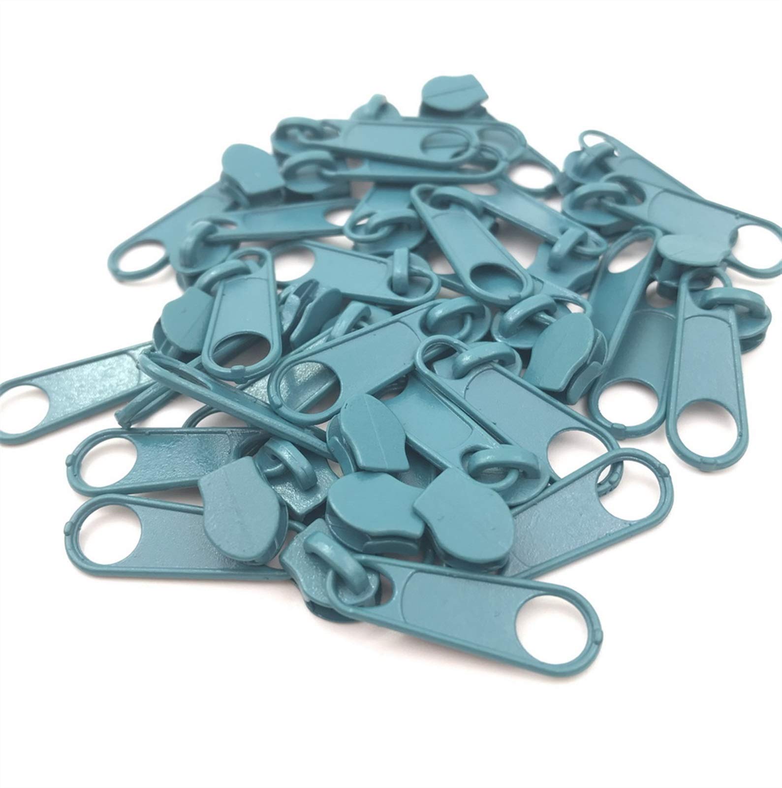 Pilang zxxin-zippers 50pcs 3# Nylon Zipper Zipper Pulls, for Sewing Accessories, for Multicolor Zipper Slider, Accessories Craft (Color : 275 Deep Acid Blue, Size : 3#)