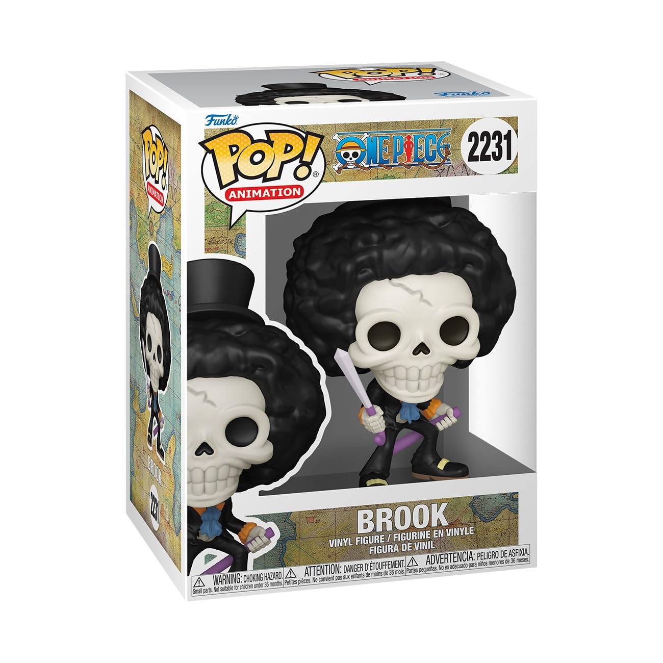 Funko POP! Animation: One Piece - Brook - Figura in vinile da collezione - Idea regalo - Prodotto ufficiale - Giocattoli per bambini e adulti - Modello di figura per collezionisti ed esposizione - 1