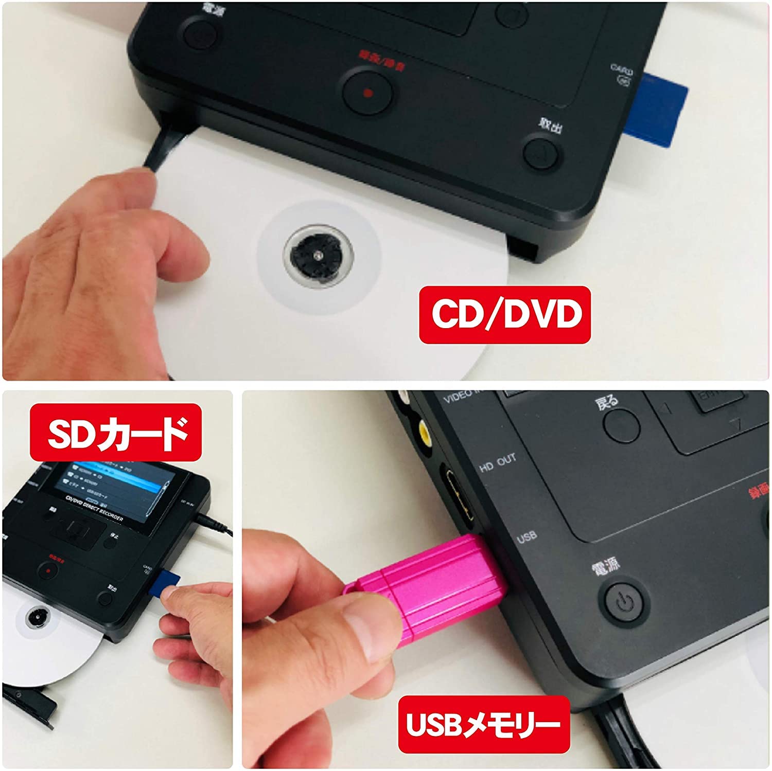 [M-TN 1621] CD/DVD ダビングレコーダー かんたん録右ェ門 CD/DVD録画・録音かんたん録右ェ門（とうしょう）の使い方