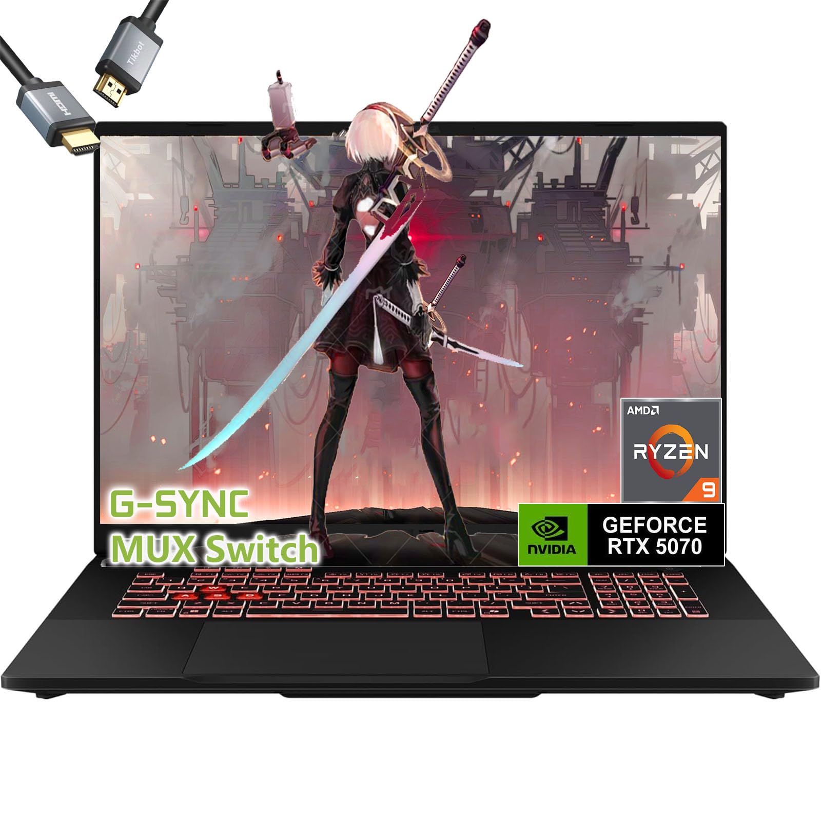 ASUS TUF A16 Gaming Laptop RTX 5070 MUX Switch - AMD Ryzen 9 270 Beat i9-12950HX -16“ FHD+ Display G-SYNC -32GB RAM -2TB SSD -RGB Backlit Keyboard -
