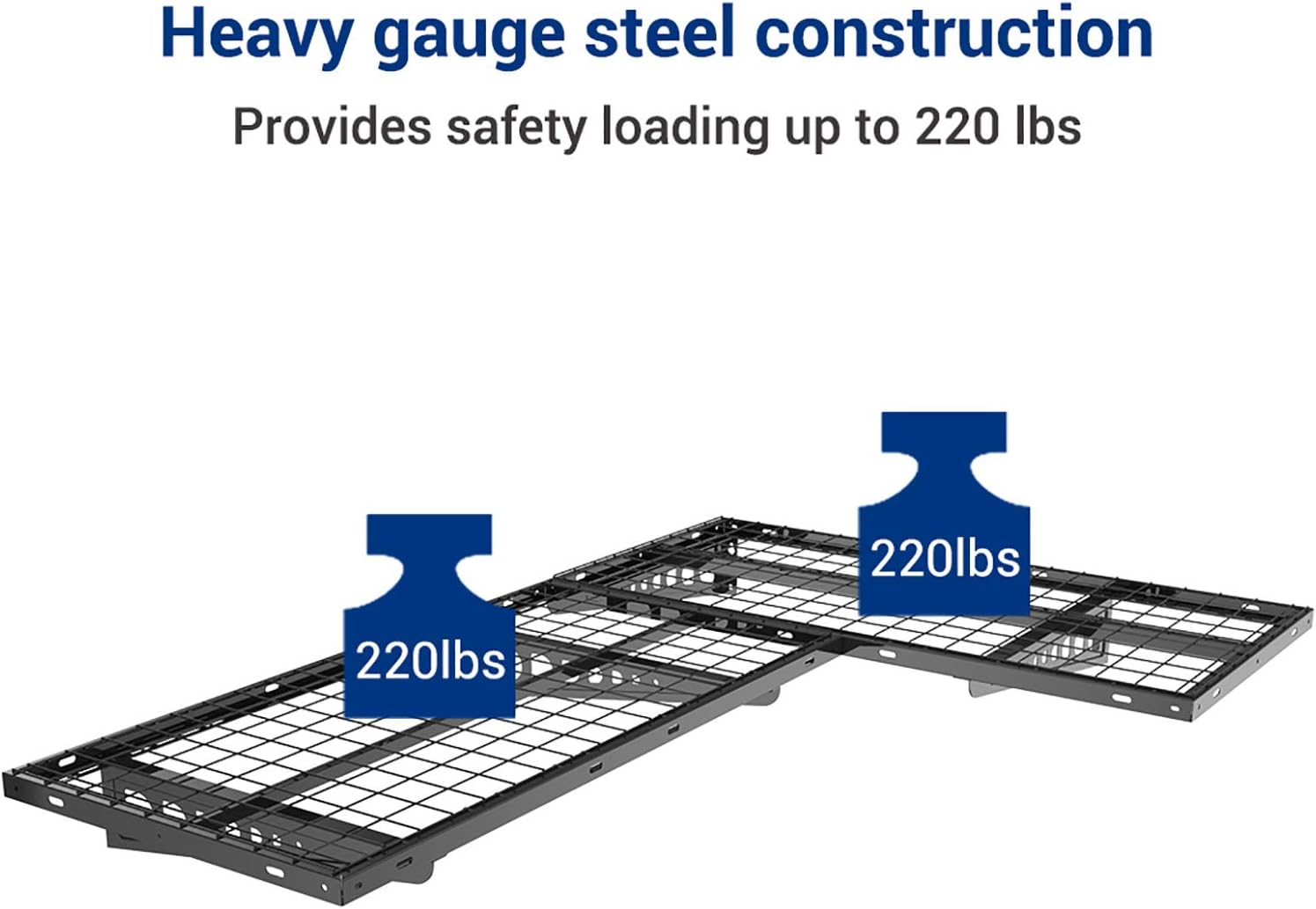 Wееklу Tор Sаlе FLEXIMOUNTS 2-Pack 2x4ft Garage Storage Rack Corner Wall Shelf Floating Shelves 24-inch-by-48-inch, Black