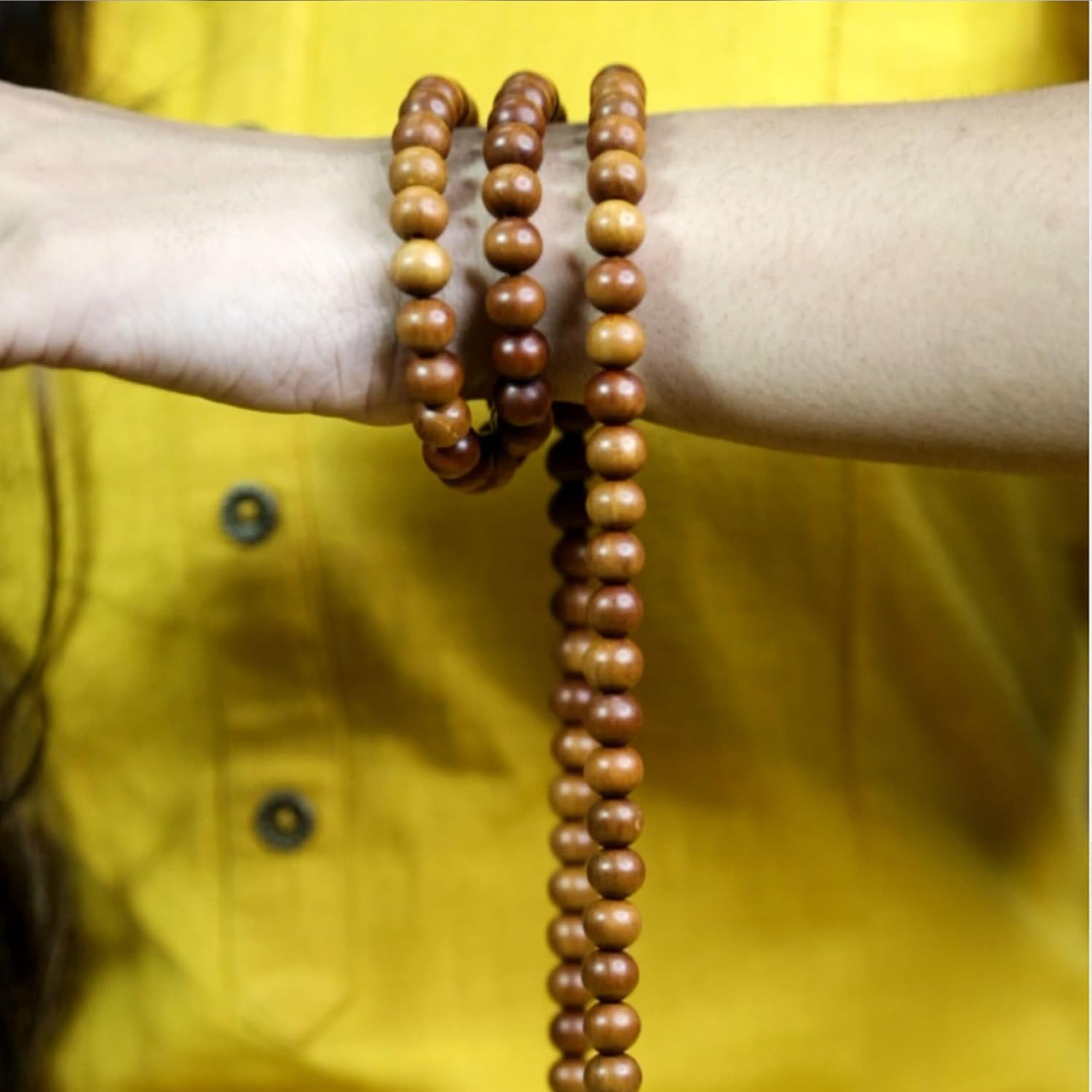 LOVENSPIRE Sandalwood Mala, Sandalwood Japa Mala, 108 Meditation Mala, Buddhist Mala, 108 Mala Beads, Sandalwood Rosary, Hindu Prayer Mala, 108 Mala Necklace - Image 5