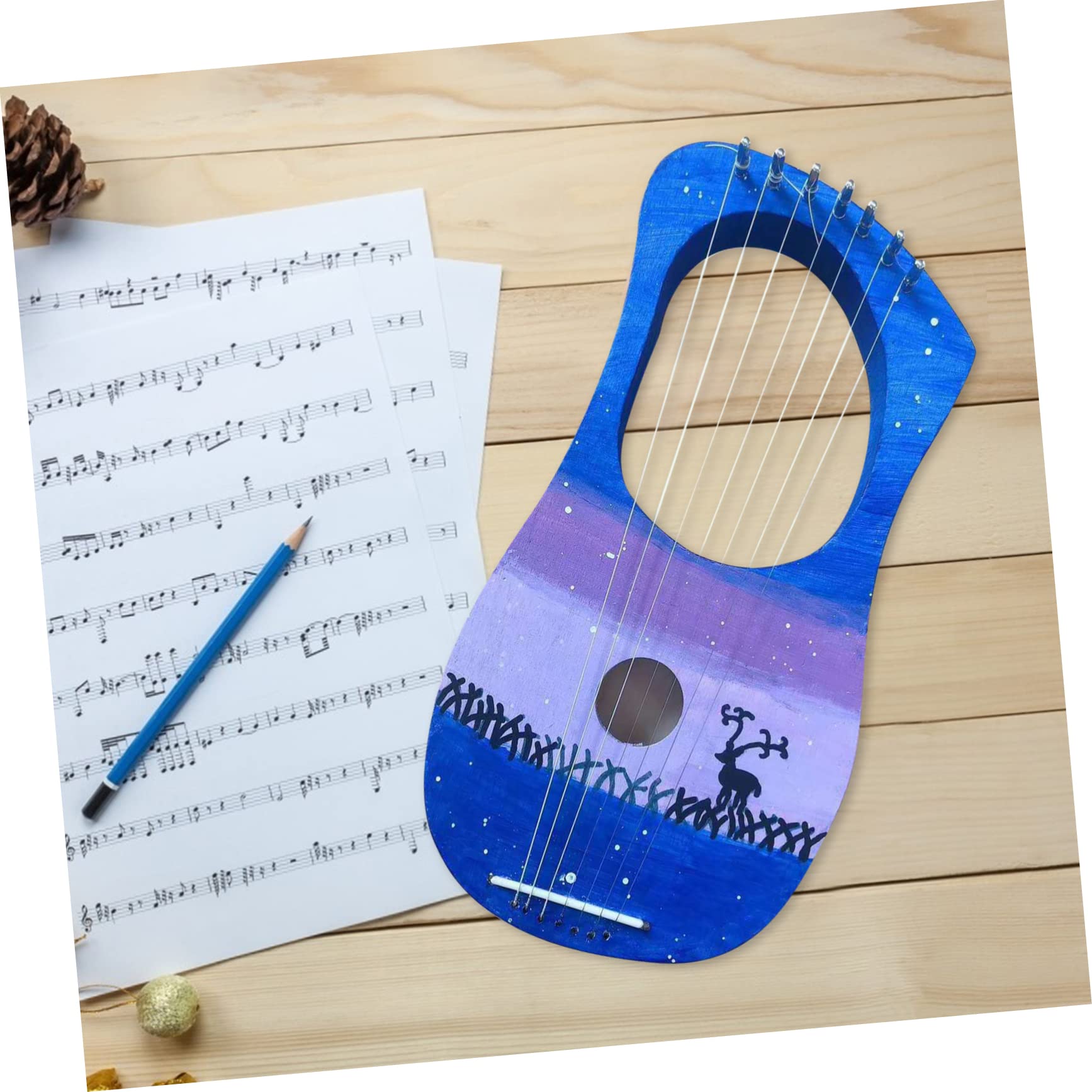 Amazon | GOOHOCHY 1セット木质莱雅琴制作材料包 弦ハープキット