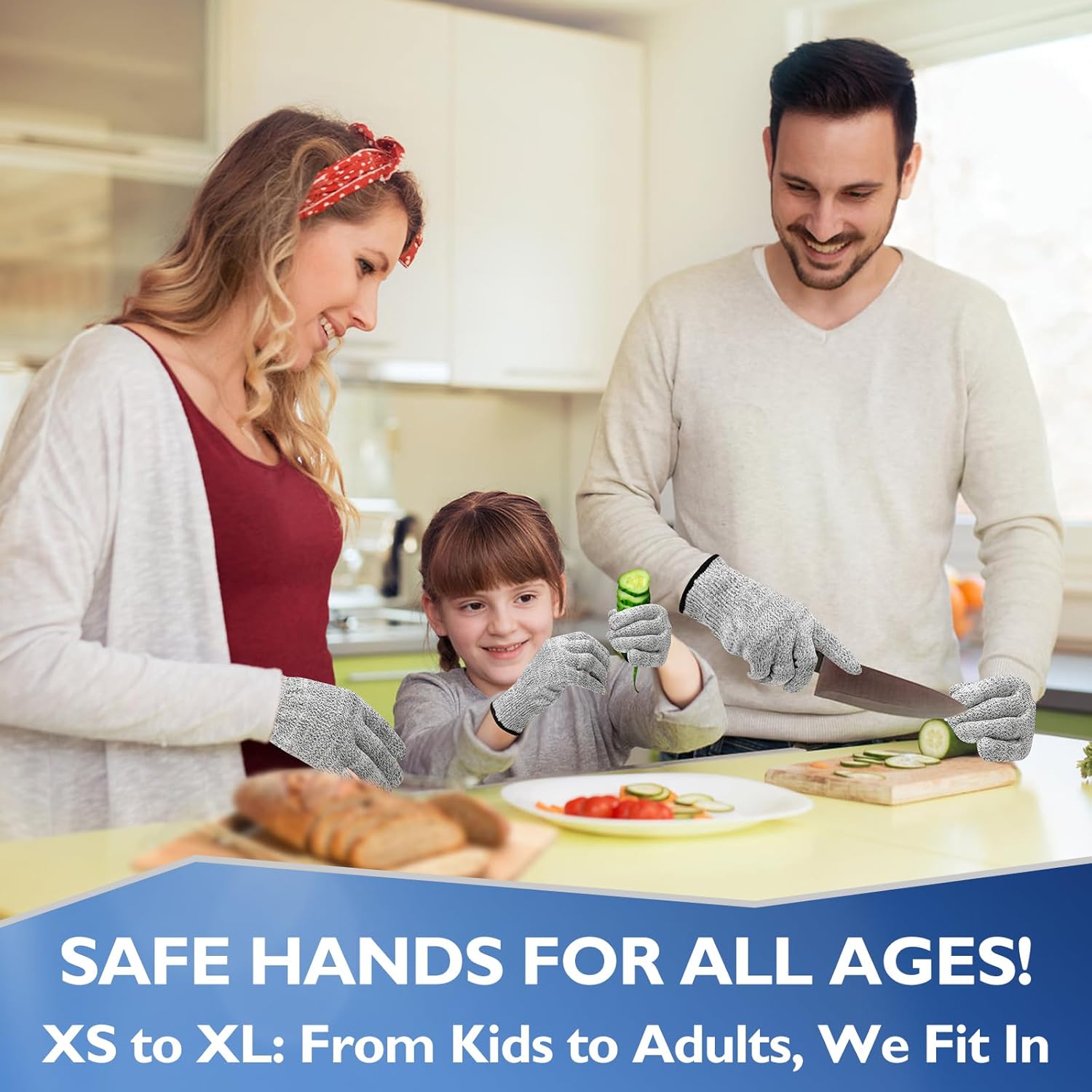 Cut Resistant Gloves, Level 5 Protection, Food Grade Safety Gloves for Mandolin Slicing, Multiple Sizes - Image 5