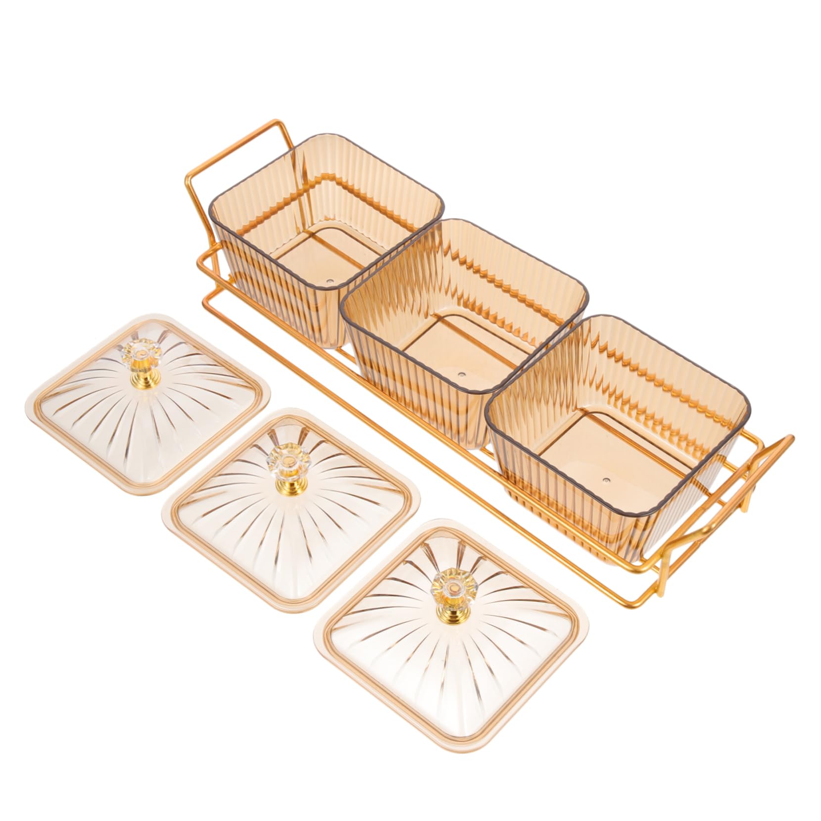 1juego Plato De Aperitivos con Bandeja para Snacks Diseño De Compartimentos para Fiestas y Bodas Plato De Dried Fruit para Servir Comida y Dulces