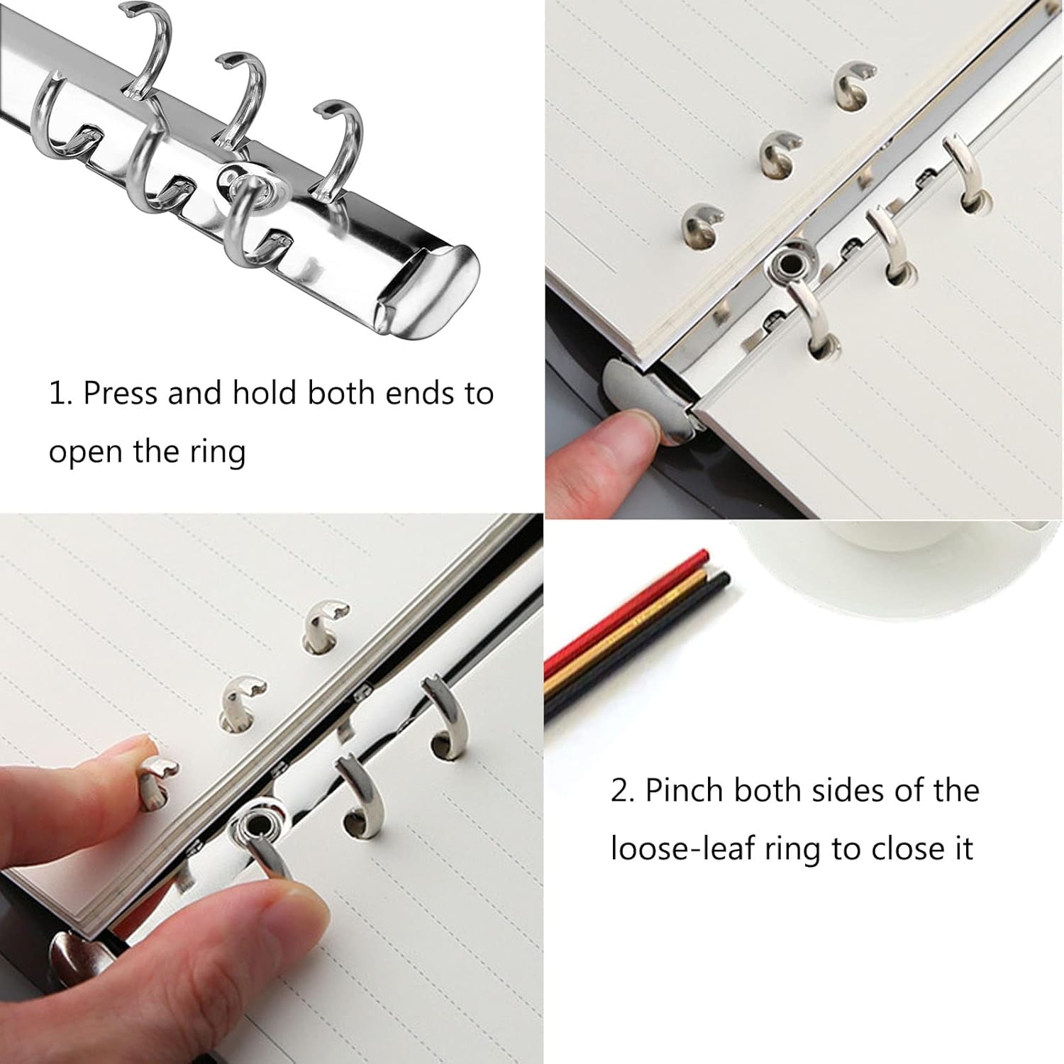 A5/A6 Refillable Ring Binder Transparent Ring Binder Transparent