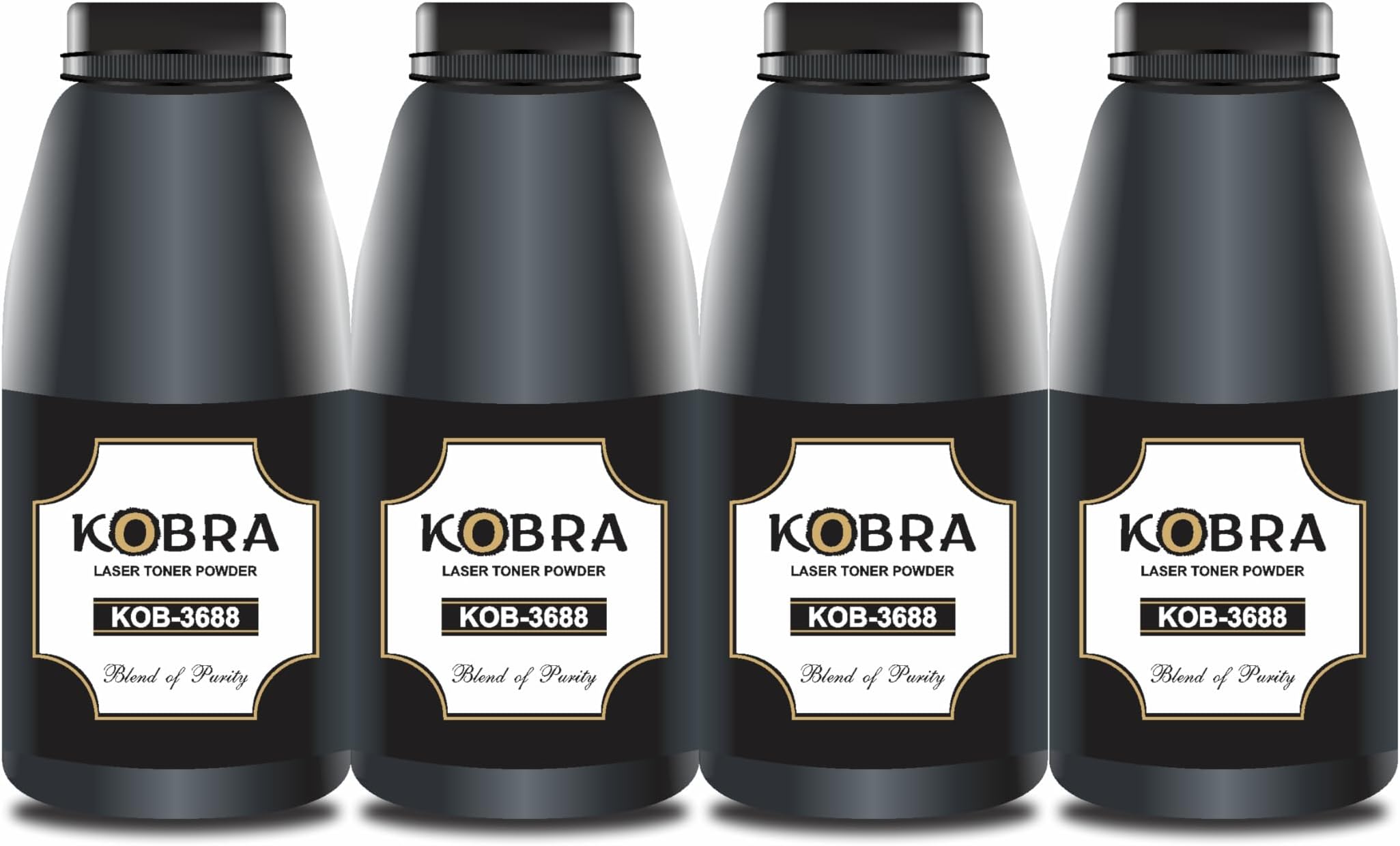 ProDot ProSeries Kobra 3688 Laser Toner Powder Compatible with HP 35A, 36A, 88A, 78A, 83A, 85A & Canon 337, 912, 925 Toner Cartridges (Pack of 04)