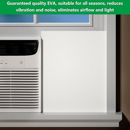 Miniatura 2 de Panel aislado lateral de aire acondicionado de ventana, aislamiento térmico y corrientes de aire de invierno, material de espuma aislante, 2 piezas