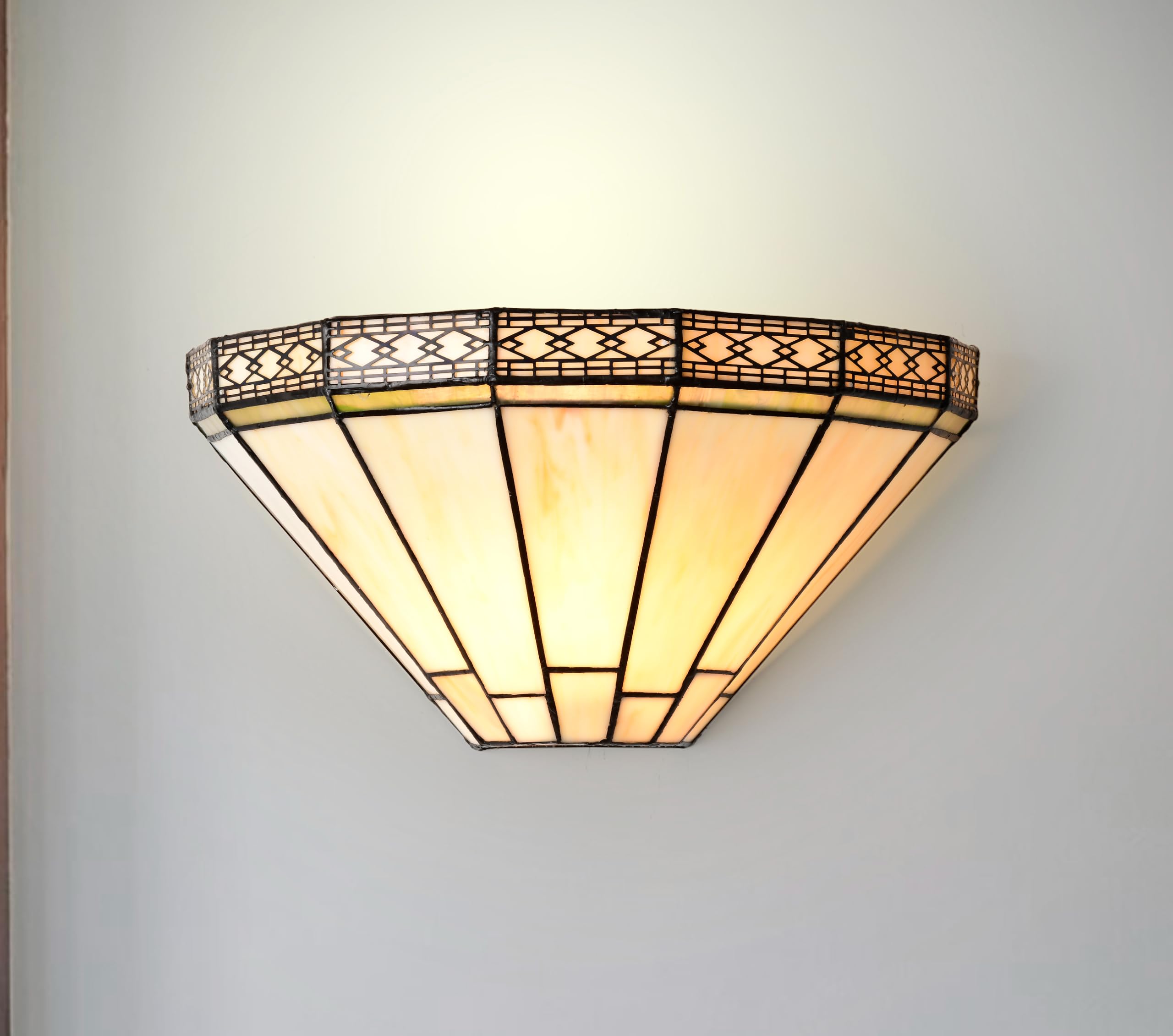 Home Supplies Multicolour Tiffany Wall Lights For Living Room, Wall Lamps Stained Glass Contemporary Wall Lights For Bedrooms And Lounge | 7X13 Inches (Hxw)
