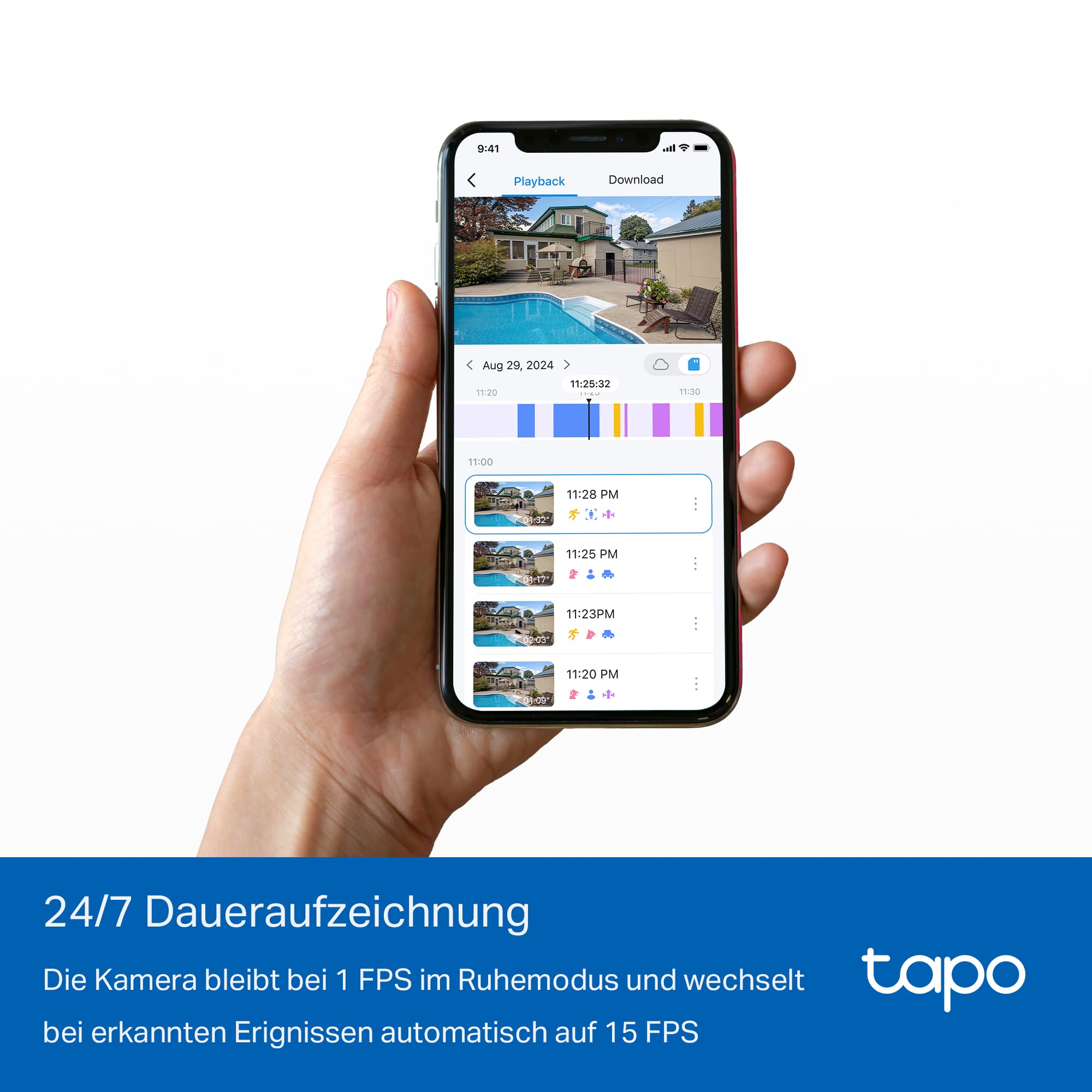 Tapo C660 KIT 4K 360° Solar Überwachungskamera Außen, Akku 10000 mAh, Farbnachtsicht, Dual-Band WLAN, KI-Erkennung, Licht & Ton Alarm, Lokale Speicherung über microSD oder Tapo H500