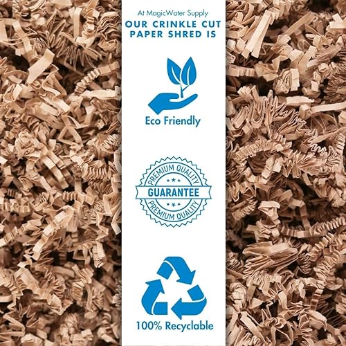 Miniatura 7 de MagicWater Supply - 1 libra - Kraft - Relleno de papel de corte arrugado suave y fino, ideal para envolver regalos, relleno de cestas, cumpleaños,