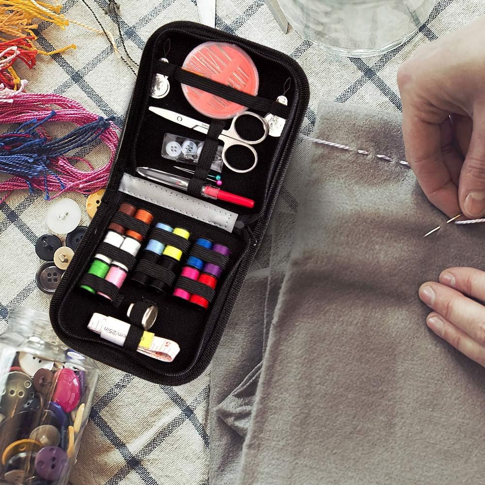 Sewing Kit,DIY Sewing Supplies Include Sewing Needles,Sewing Thread,Scissors,Tape Measure etc,Fit for Adults,Beginners,Travel and Home