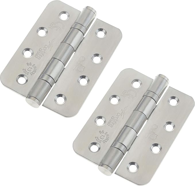 Stainless Internal Fire Door Hinges Grade 13 FD30/60 102x76x3mm with