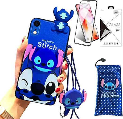 Amazon Com Iphone Xr Case With Hd Screen Protector Cute Cartoon 3d Animal Character Stitch Silicone Lanyard Protective Apple Iphone Case 6 1 Inch Kawaii Cover Case For Kids Girls Cell Phones Amazon Com Iphone Xr Case With Hd Screen Protector Cute Cartoon 3d Animal Character Stitch Silicone Lanyard Protective Apple Iphone Case 6 1 Inch Kawaii Cover Case For Kids Girls Cell Phones