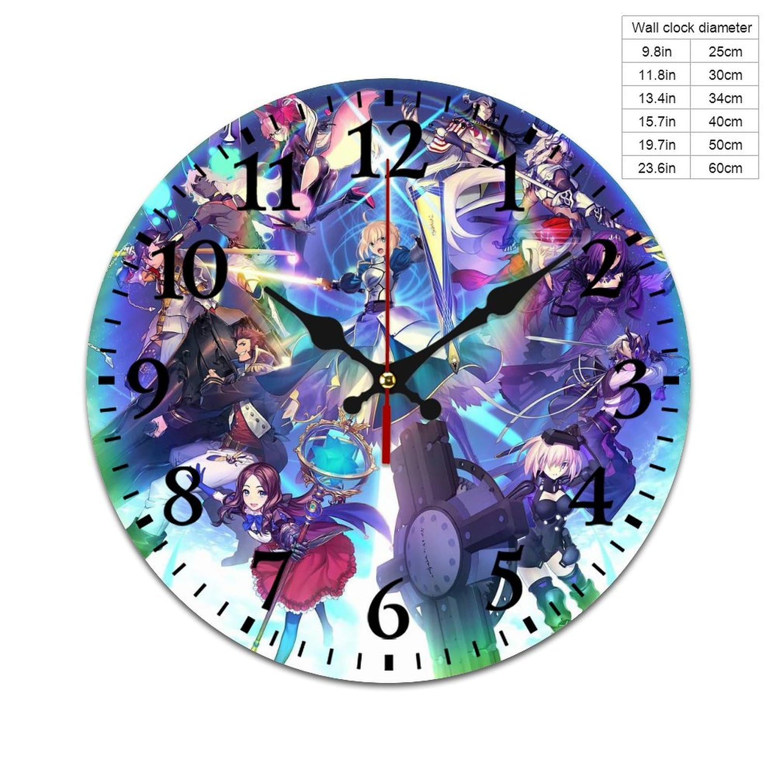 Fate/stay night キャラクタークロック 壁掛け時計 Amazon.co.jp: Fate FGO フェイト 掛け時計 静音 壁掛け 電池式 無騒音