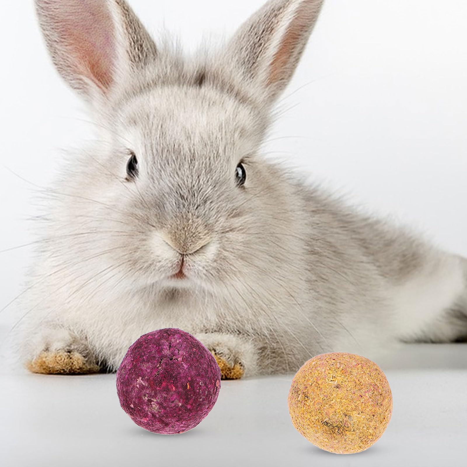 Toyvian Boules à Mâcher Molaire Naturel en Plante Lot de 36 pour Petits Animaux pour Rongeurs, pour Hamster, Cochon d'Inde et Écureuil