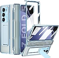 Vista 8 de Funda transparente para Samsung Galaxy Z Fold 3 con protección de bisagra plana, cubierta todo incluido Protector de pantalla integrado Protector