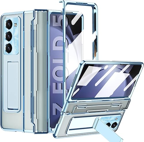 Miniatura 8 de Funda transparente para Samsung Galaxy Z Fold 3 con protección de bisagra plana, cubierta todo incluido Protector de pantalla integrado Protector