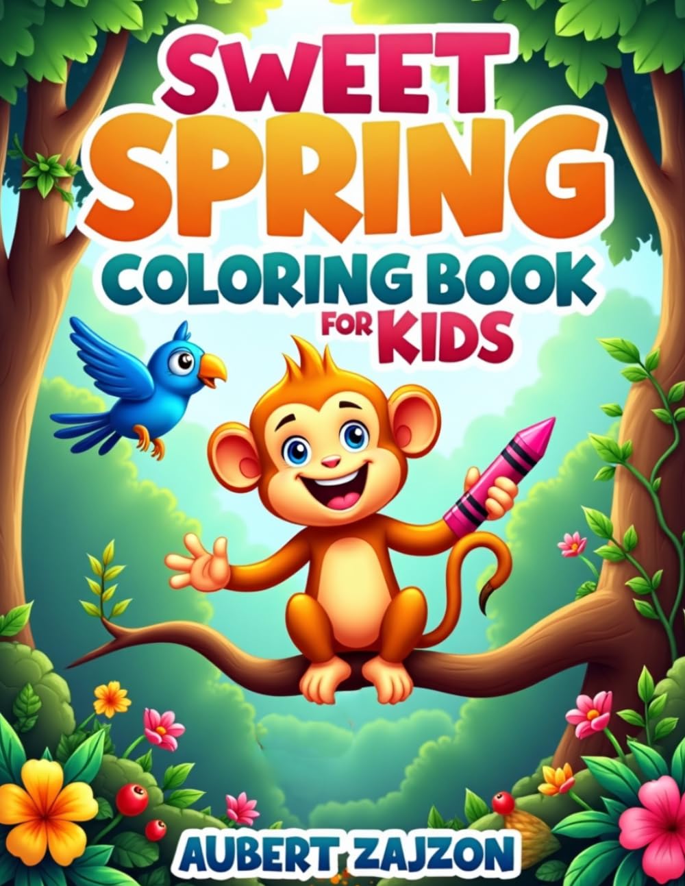sweet spring coloring book for kids: easy spring coloring book,bold and easy coloring book,spring coloring book for kids,spring in coloring book for ... kids,spring garden coloring book for kids.