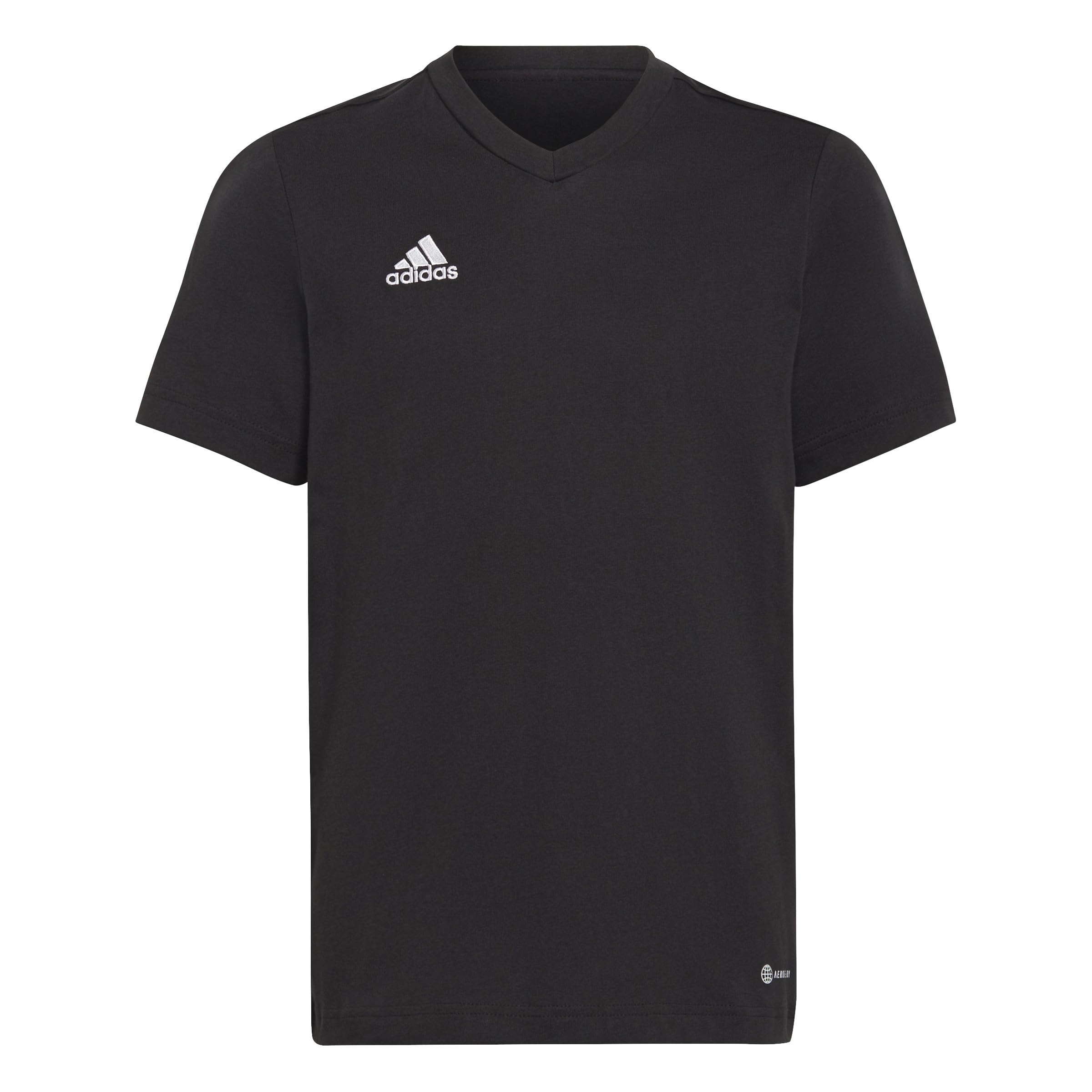 Adidas Unisex Noir Child's T-Shirt Entrada 22