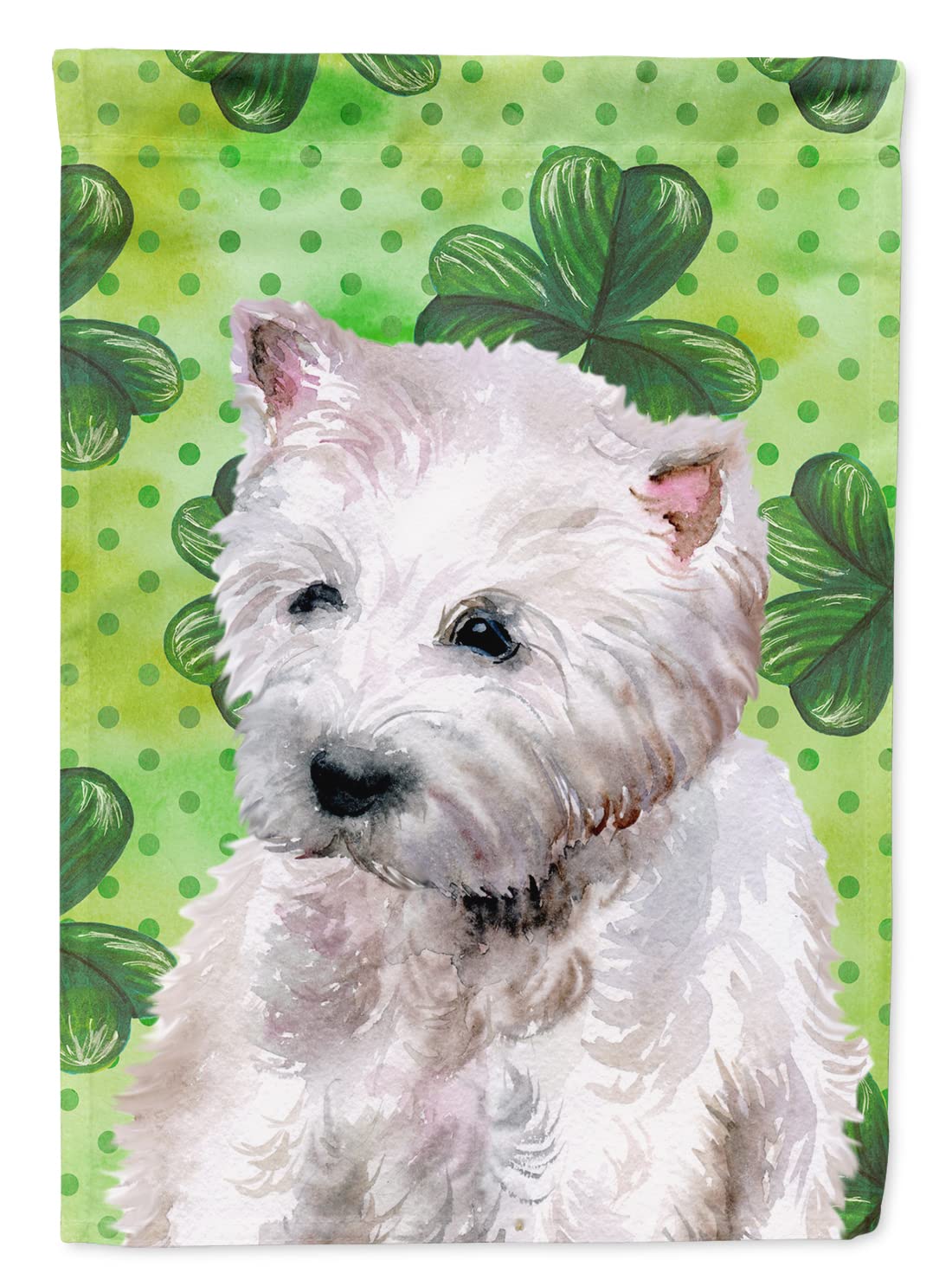 Drapeau Westie St Patrick grand format multicolore pour décoration de façade de maison