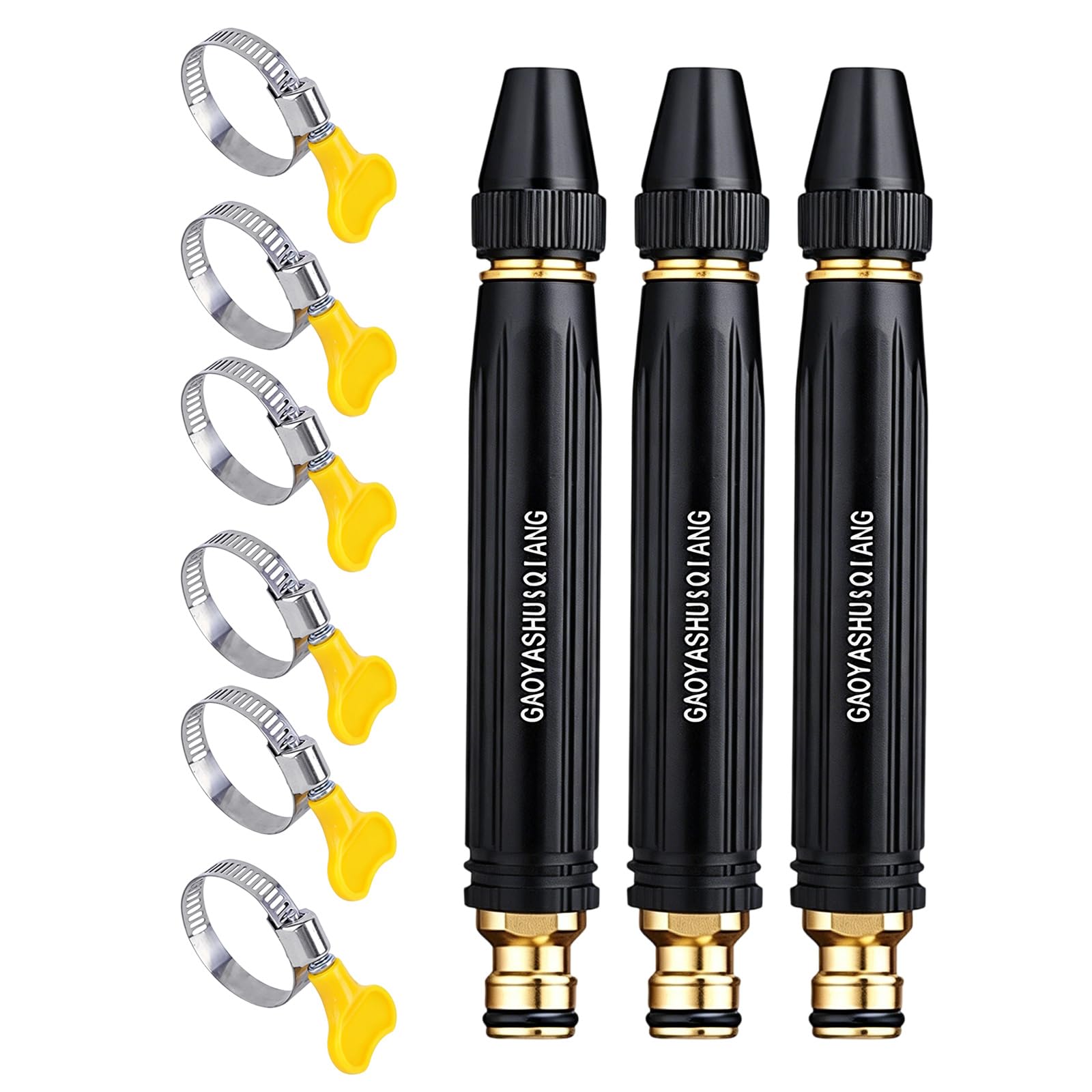 Upgrade Home High Pressure Washer Nozzles with Hose Clamps, Adjustable Spray High Pressure Nozzle for Washer, Portable Water Sprayer for Car Washing and Garden Watering, Home-Cleaning