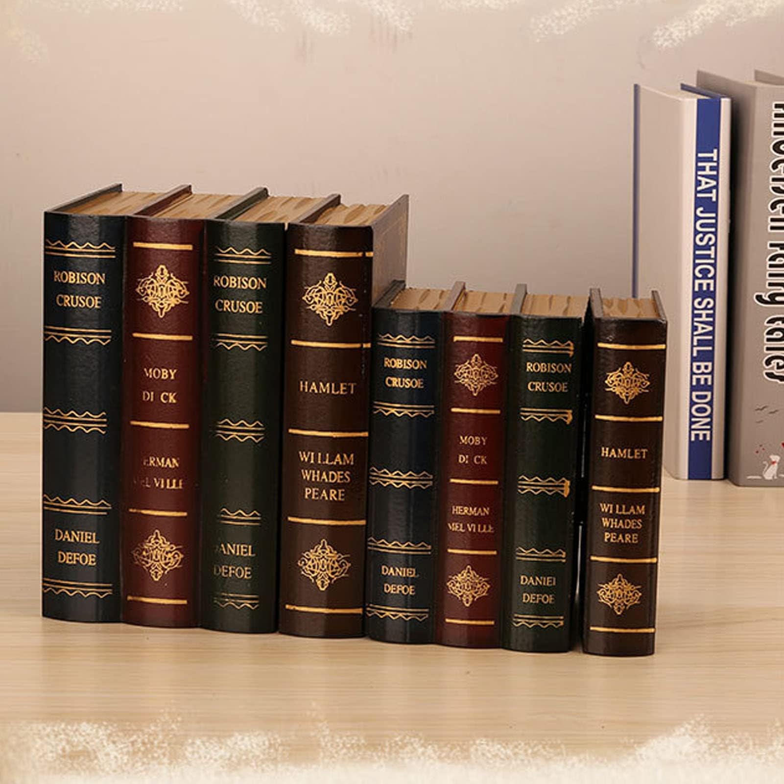HERCHR Boîte à Livres Décorative, Boîte De Rangement De Faux Livres Vintage Style Européen Boîte De Rangement De Bibelots en Forme De Livre Faux Livre sans Danger pour la Décoration Intérieure(S HERCHR Boîte à Livres Décorative, Boîte De Rangement De Faux Livres Vintage Style Européen Boîte De Rangement De Bibelots en Forme De Livre Faux Livre sans Danger pour la Décoration Intérieure(S