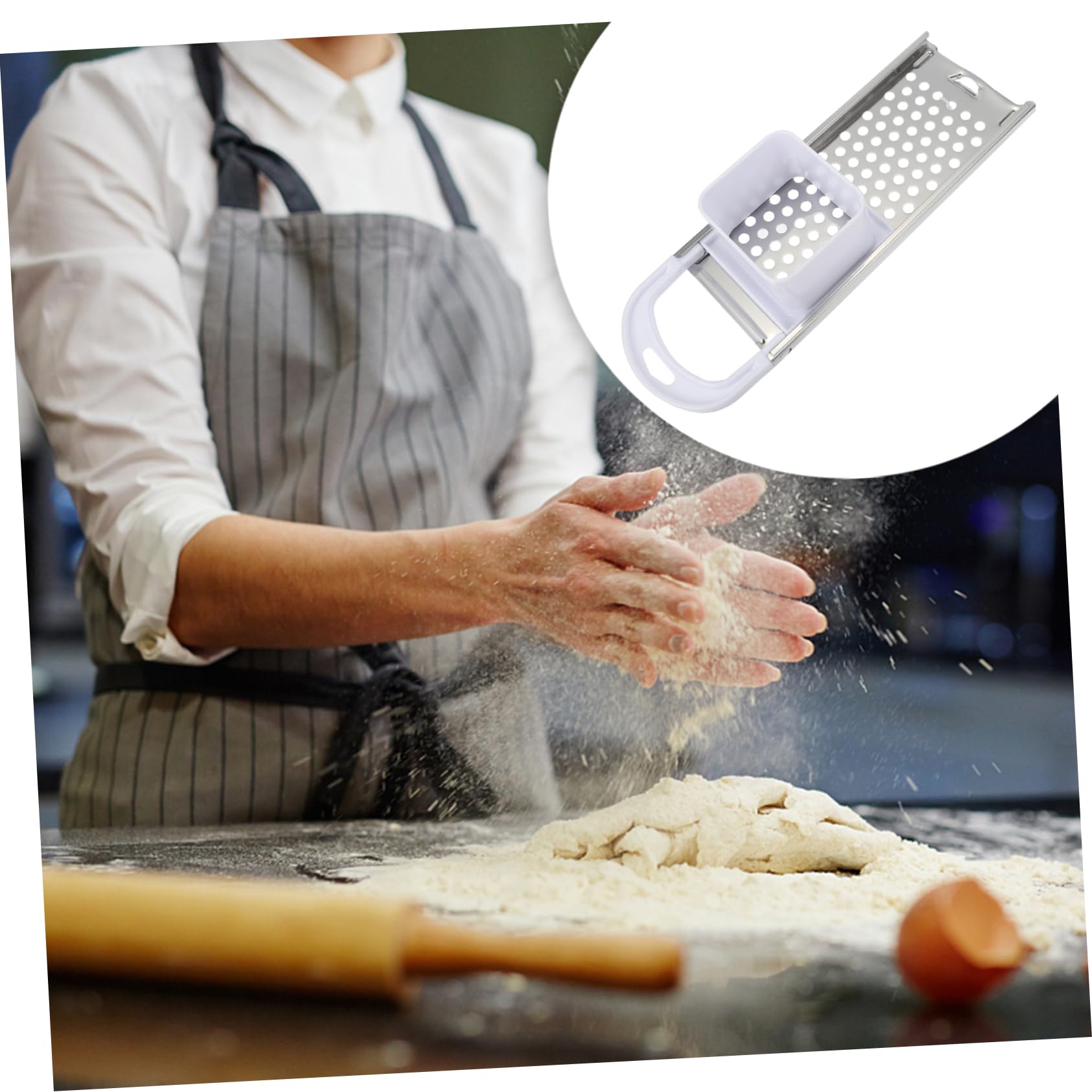 OHPHCALL Proof Dough Stainless Steel Dough Scraper for Noodle Strainer Noodle Machine