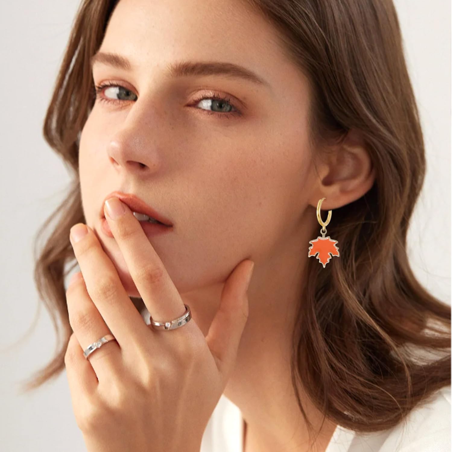 Honbay 32PCS Enamel Alloy Fall Charms Pendant Autumn Maple Leaf Pendant Thanksgiving Halloween Bead Charms for Earrings Bracelets Necklaces Jewelry Crafts Making - 8 Colors - Image 6