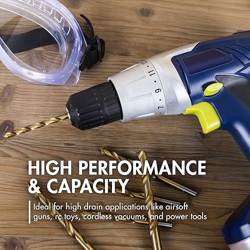 Miniatura 2 de Tenergy 45 SubC 1.2 voltios 1300mAh NiCD baterías recargables con pestañas, parte superior plana, paquete de 15