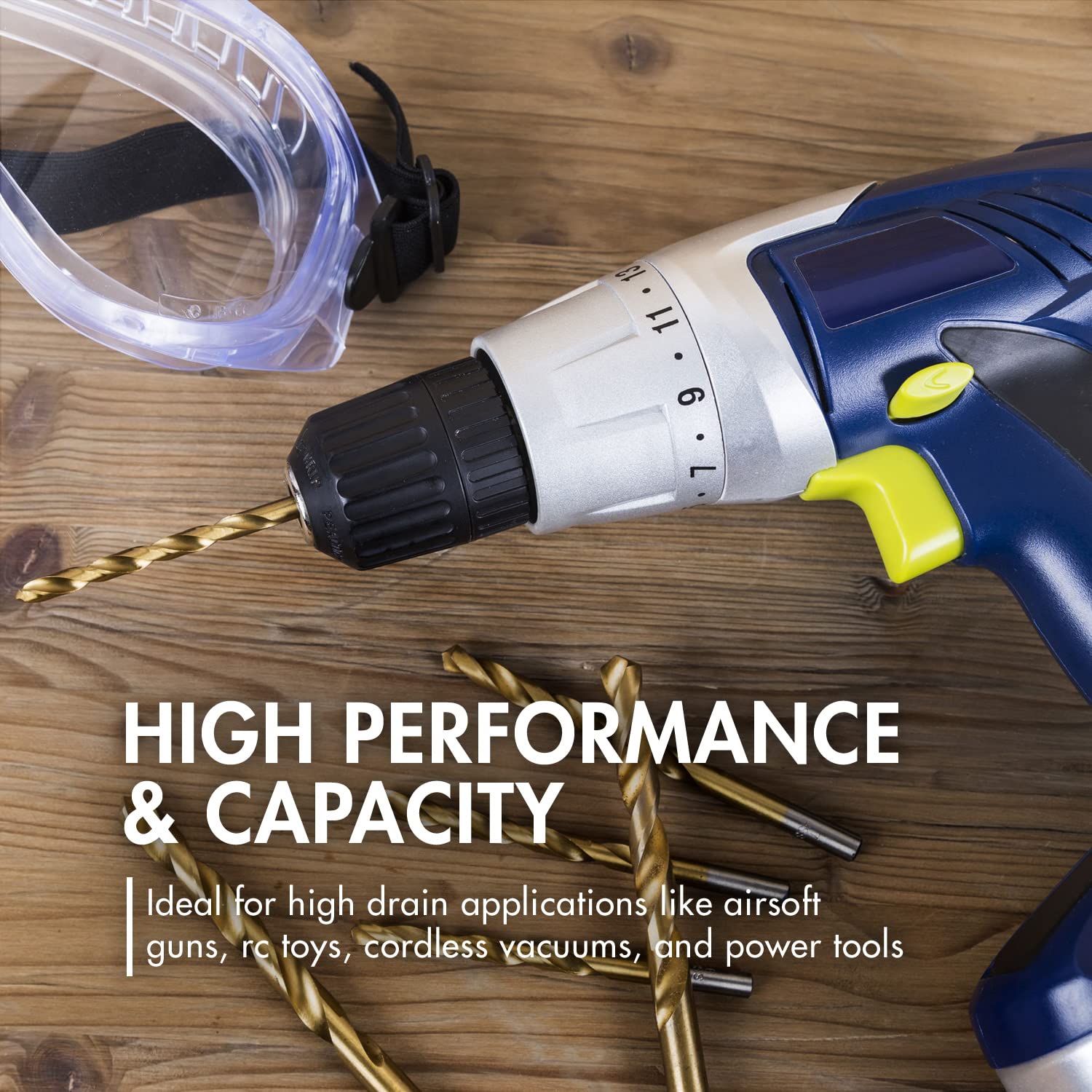 Tenergy 4/5 SubC 1.2 Volts 1300mAh NiCD Rechargeable Batteries with Tabs, Flat top, 15 Pack