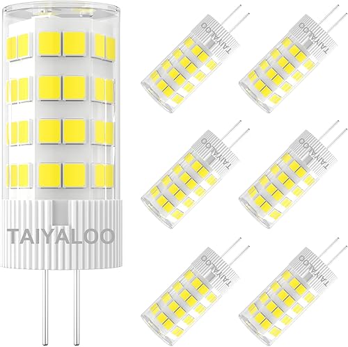 Vista 27 de TAIYALOO Bombillas LED G4 de 5 W T3 40 W de repuesto halógeno de 12 V CA/CC JC base bi-pin para iluminación de paisaje al aire libre, cubierta, Luz