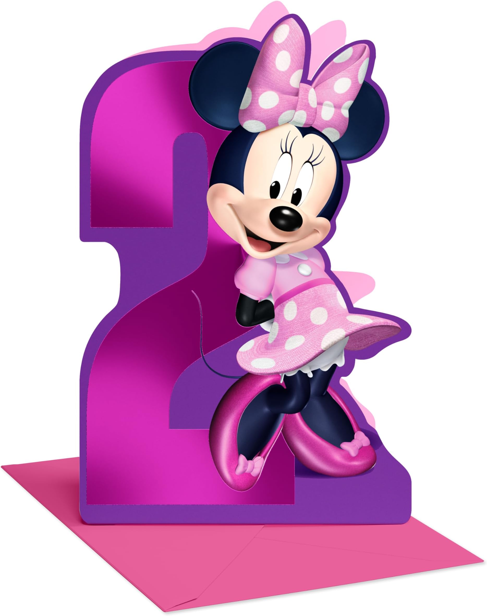 2nd Birthday Card for Girl (Minnie Mouse)