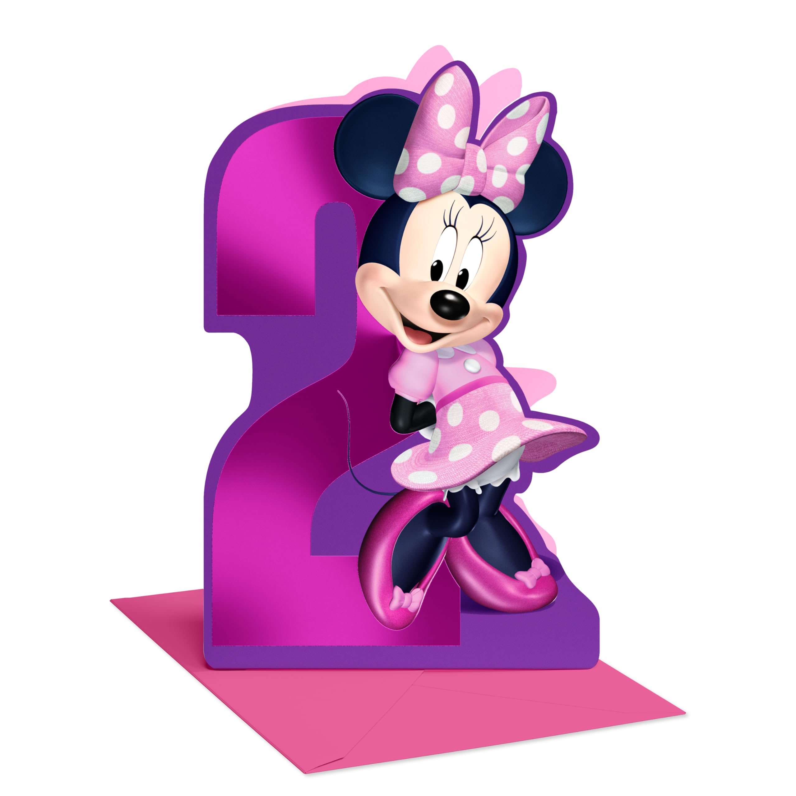 American Greetings 2nd Birthday Card for Girl (Minnie Mouse)