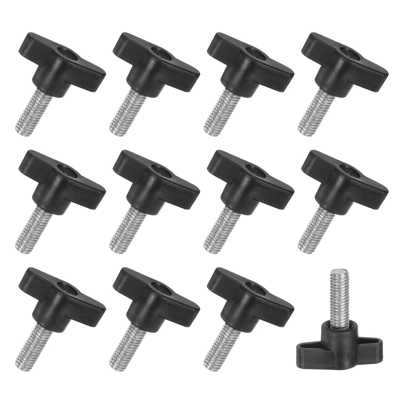 M METERXITY 12-Pack Thumb Screws, M8x20mm Tee Wing Knobs