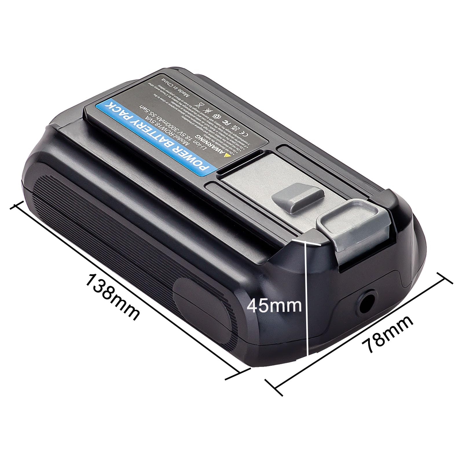 Rowenta X-Force Flex 9.60 Lithium-Ionen-Akku, 18,5 Volt, 45 Minuten längere Saugerfahrung, kompatibel mit X-Force Flex 9.60 (RH20xx), Schwarz, ZR009704