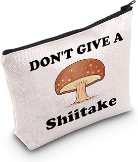 Mushroom Hunter Gift Funny Mushroom Cosmetic Bag Don't Give A Shiitake Fungus Makeup Bag Mushroom Lover Gift Mycology Gift Mycelium Gift