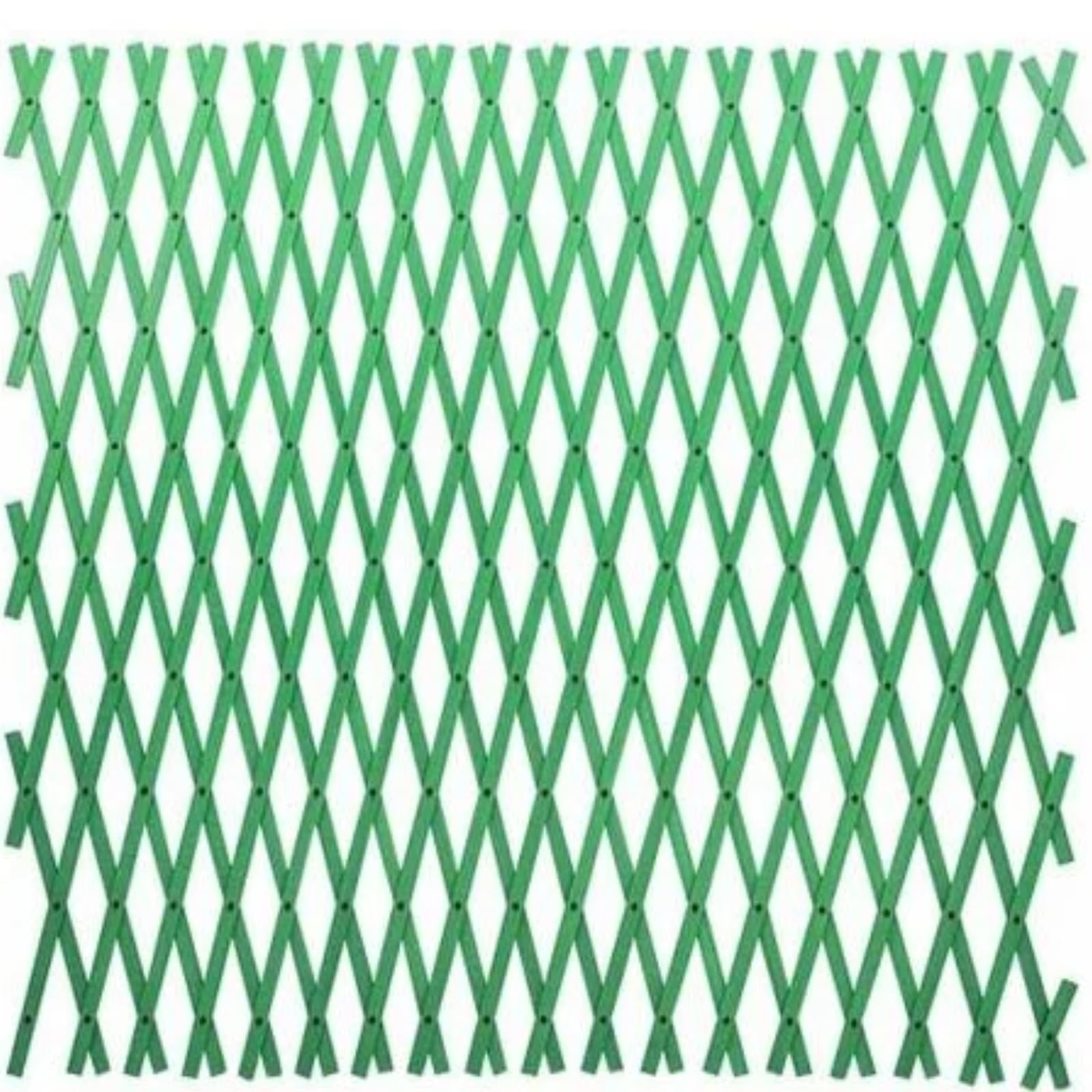 Traliccio Estensibile in PVC Rinforzato Verde Ideale per Piante,Fiori,Rampicanti da Esterno Decorazione da Parete per Terrazzo,Balcone,Giardino (Verde, 4x1 MT)