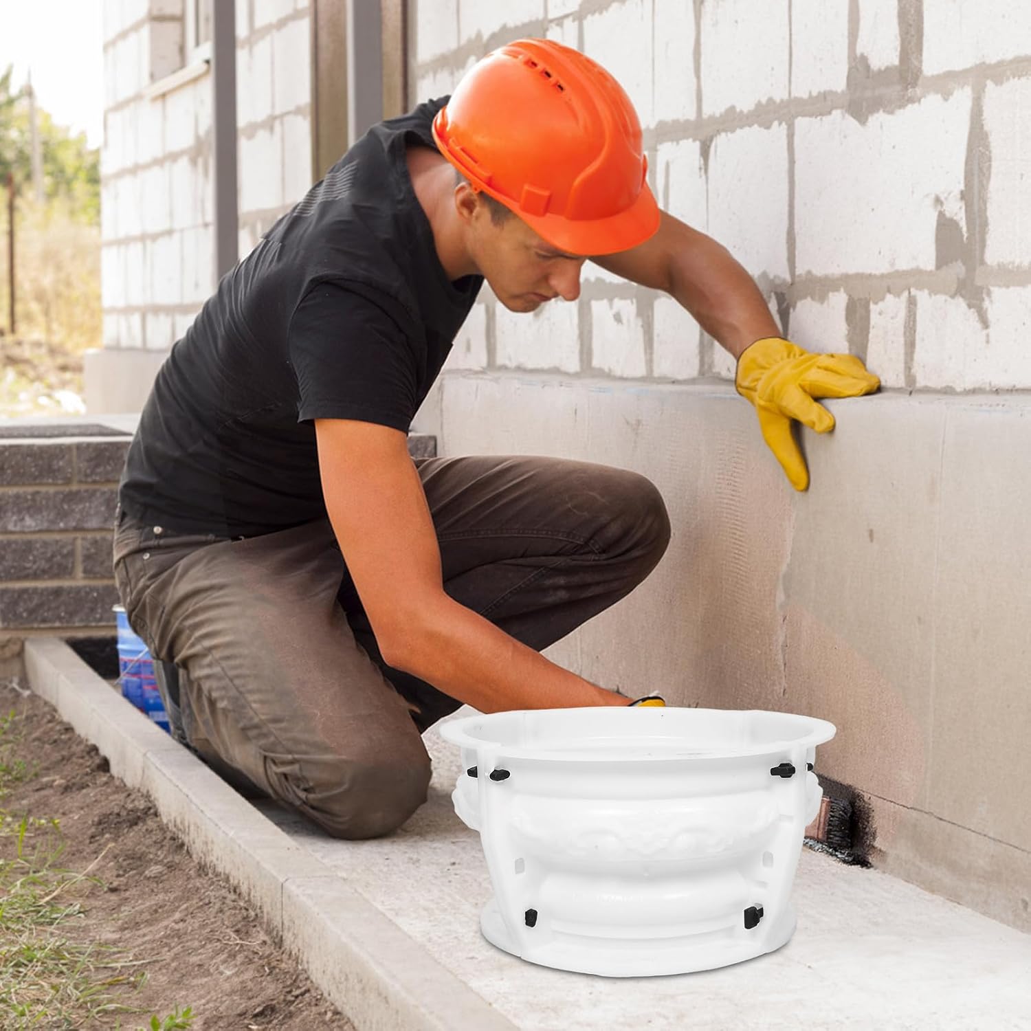 Concrete Pillar Mold: Roman Column Capital Mold for Outdoor Garden Gate Pedestal Base Architecture, Concrete Planter Mould for Outdoor Use