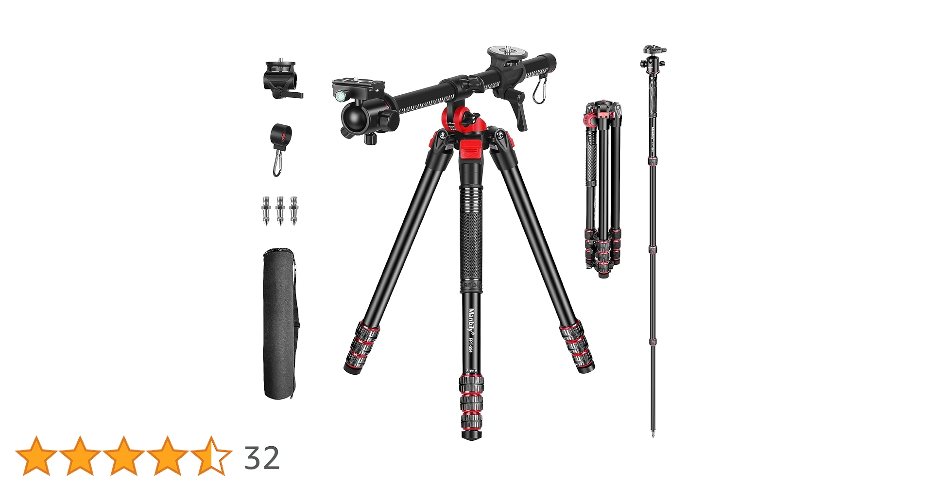 ★未開封品★Manbily カメラ三脚　折り畳み長さ51cm 最大荷重15kg Amazon | Manbily カメラ三脚 折り畳み長さはわずか51cm 最大
