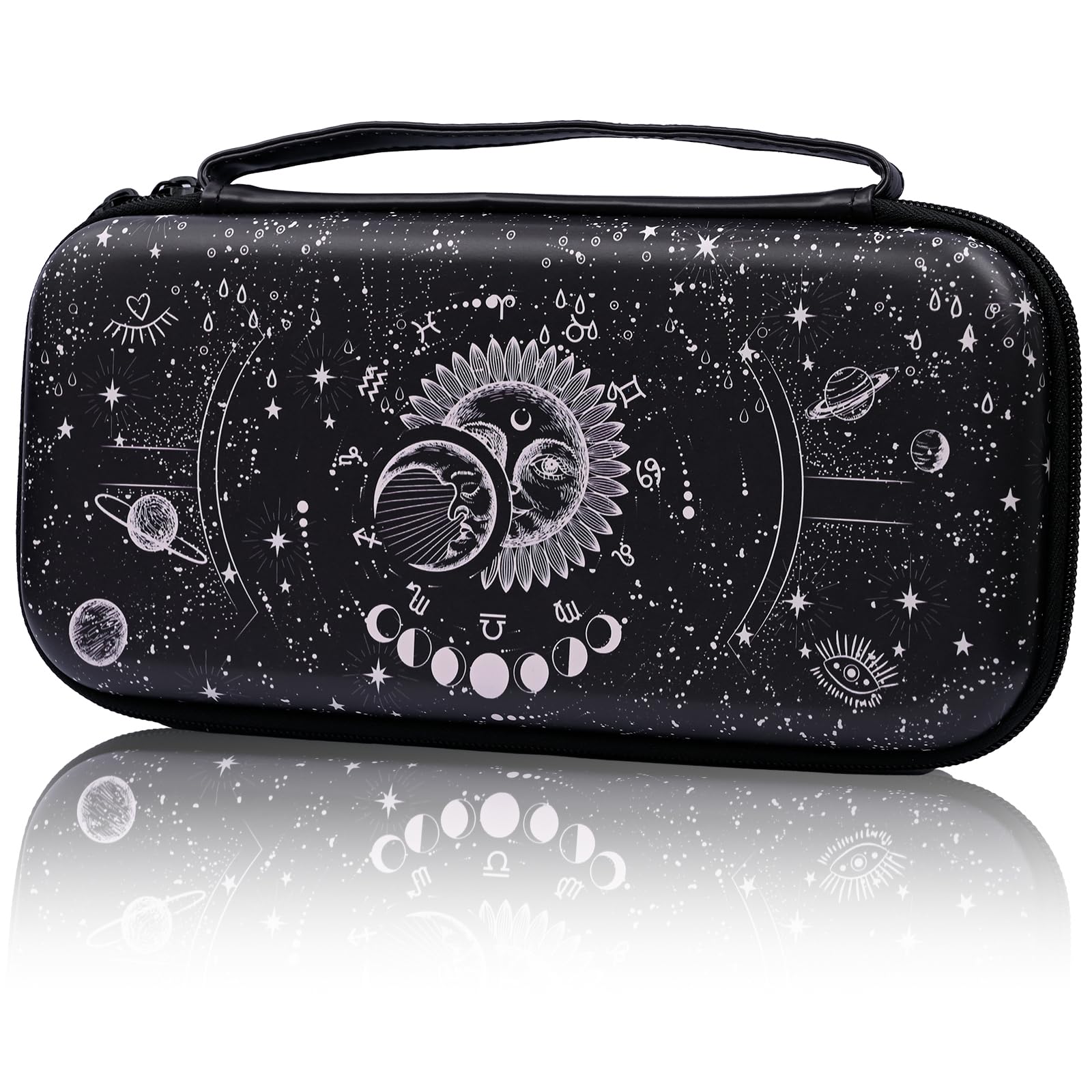 Constellation Moon Sun futerał kompatybilny z Nintendo Switch Lite i Switch Oled, twarda przenośna torba podróżna do przechowywania akcesoriów konsola