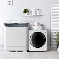 Vista 9 de Secadora de ropa portátil de 1.6 pies cúbicos, máquina compacta de 800 W con bañera de acero inoxidable, 5 modos de parada automática y fácil