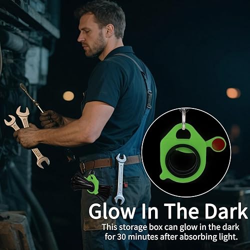 Miniatura 4 de 4 piezas de soporte de bridas con cremallera, organizador portátil de bridas con clip, cinturón de herramientas, soporte ligero para sujetar cables,