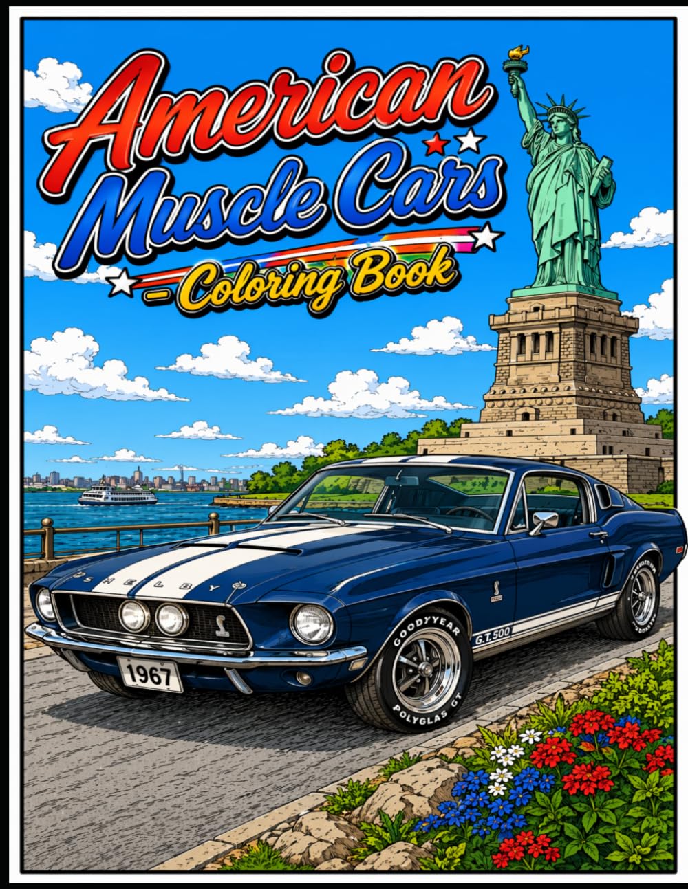 American Muscle Cars - Coloring Book