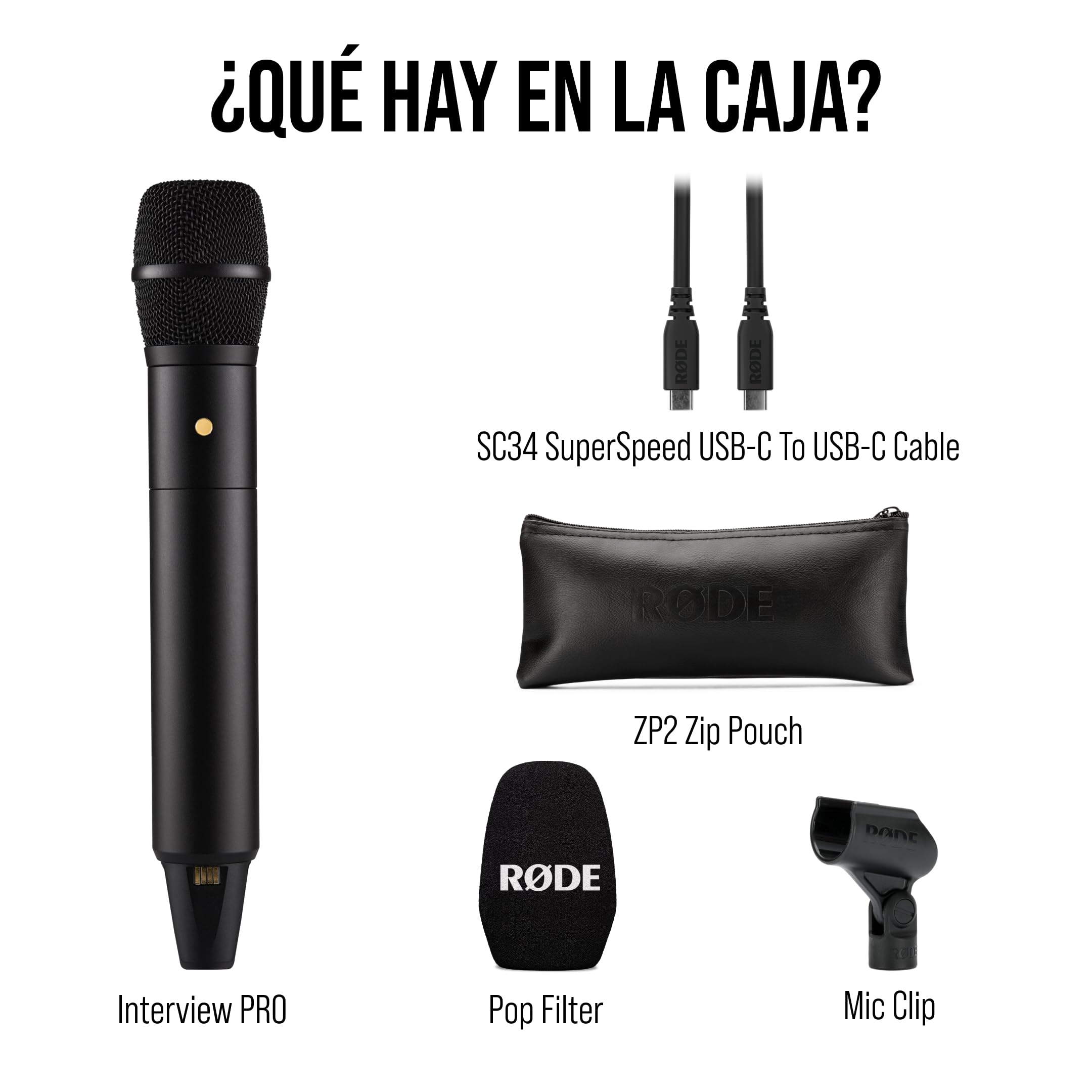 RØDE Interview Pro, micrófono inalámbrico con Condensador, cápsula de Calidad de transmisión y grabación Interna de 32 bits para creación de Contenido, Medios y entrevistas