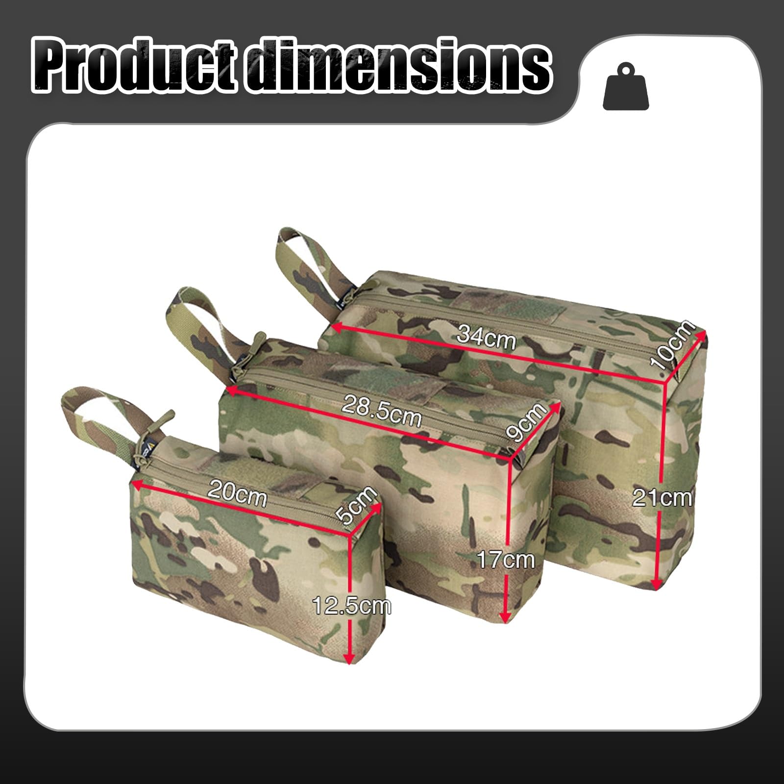 Set da 3 Cubi da Viaggio Tattici Impermeabili, Organizer da Viaggio Modulare Ad Ampia Capienza per Riporre Oggetti In Valigie e Zaini, per Campeggio Escursioni e Viaggi(Green)