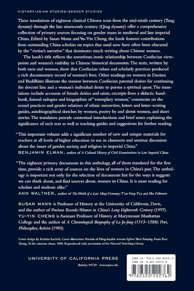 Amazon.com: Under Confucian Eyes: Writings on Gender in