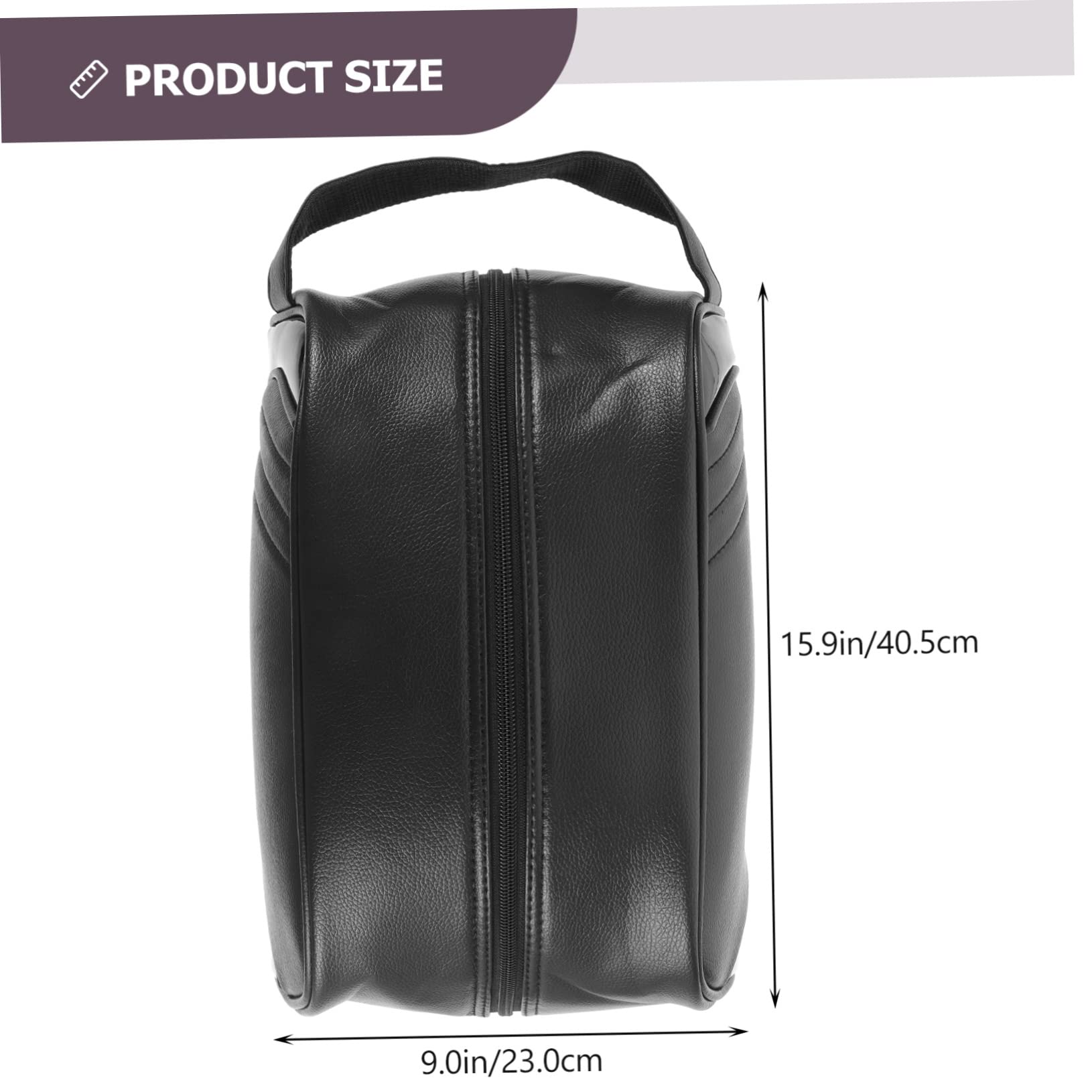 Schuhbeutel Baumwolle aus Leder und Wiederverwendbar Faltbar für Golfschuhe Sneaker Tasche für Reise und Koffer Schwarz