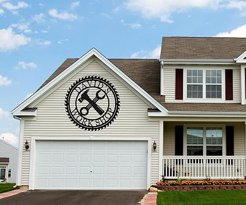 Miniatura 5 de Letreros de garaje para hombres, decoración de garaje, letrero de taller personalizado para el hogar, tienda de casa, decoración de cueva, regalo