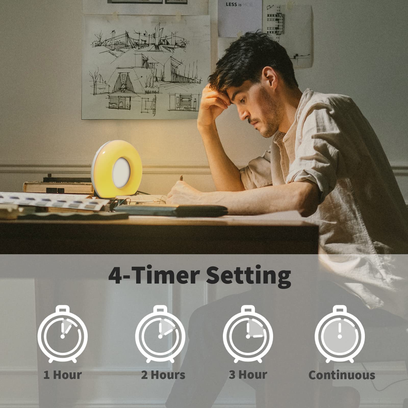 DailyBody Sound Machine White Noise Machine Sleep Machine 30 Soothing Sounds 12 Colors Night Light 10 Levels of Light and 4 Timers Design Adjustable Volume Easy to Operate Stylish... (Q-White)
